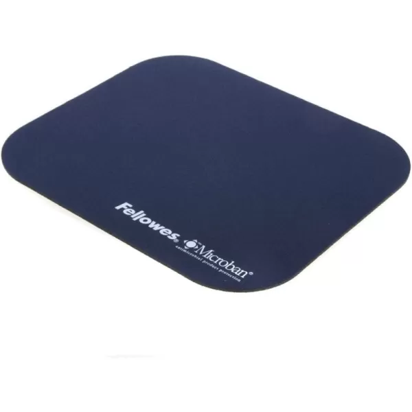 Fellowes Mouse Mat with NonSlip Rubber Base  Mouse Pad with Antibacterial Protection  Suitable for Both Optical and Laser Mice  199 x 232 x 2mm  BlackBlack