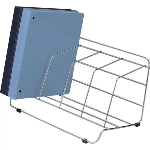 Fellowes Catalog Rack 4 Compartment Wire Silver 1040201