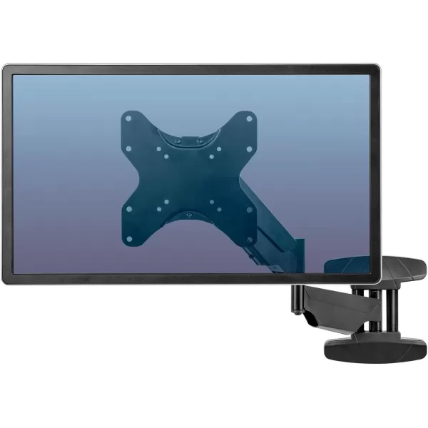 imageFellowes 8043501 Floating TV Stand Wall Mounted TV and Computer Monitor Stand with Single Monitor Arm 42 Inch Monitor Capacity