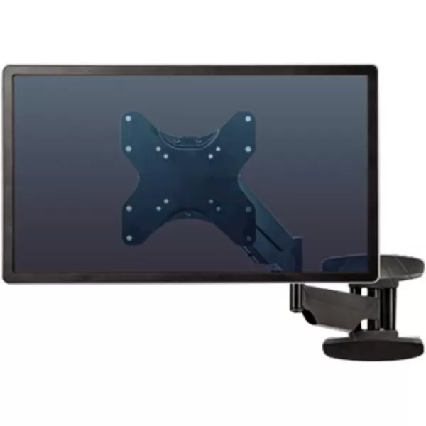 imageFellowes 8043501 Floating TV Stand Wall Mounted TV and Computer Monitor Stand with Single Monitor Arm 42 Inch Monitor Capacity