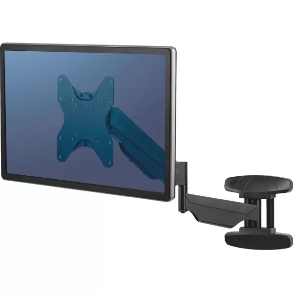 imageFellowes 8043501 Floating TV Stand Wall Mounted TV and Computer Monitor Stand with Single Monitor Arm 42 Inch Monitor Capacity