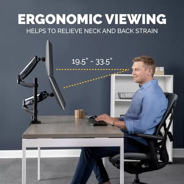 imageFellowes Platinum Series Dual and Dual Stacking Monitor Arm for 27 Inchstacking and 32 Inchside by side Monitors Full Motion 360 Rotation VESA Mount with Grommet or Clamp USB Ports Ergonomic Black 8043401