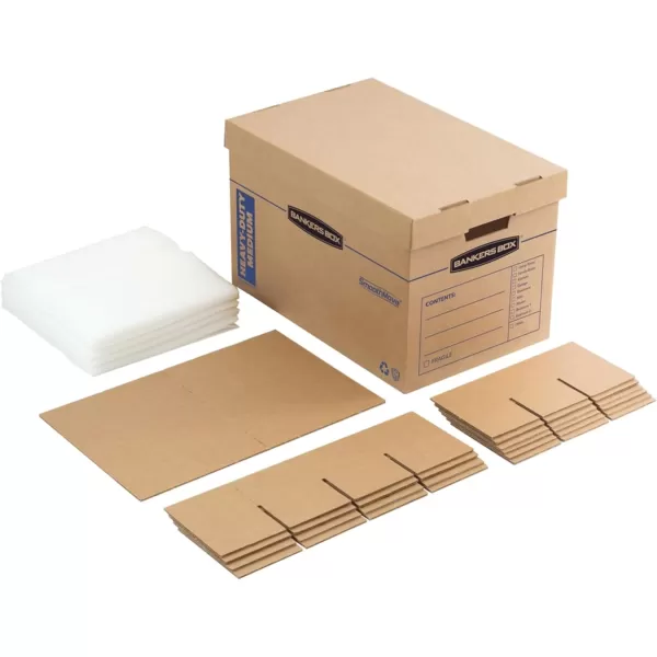 imageBankers Box Kitchen Kit Moving Box 1 Pack Dividers and Cushions Reinforced Handles TapeFree Assembly Box with Lid 15in x 12in x 10inKit