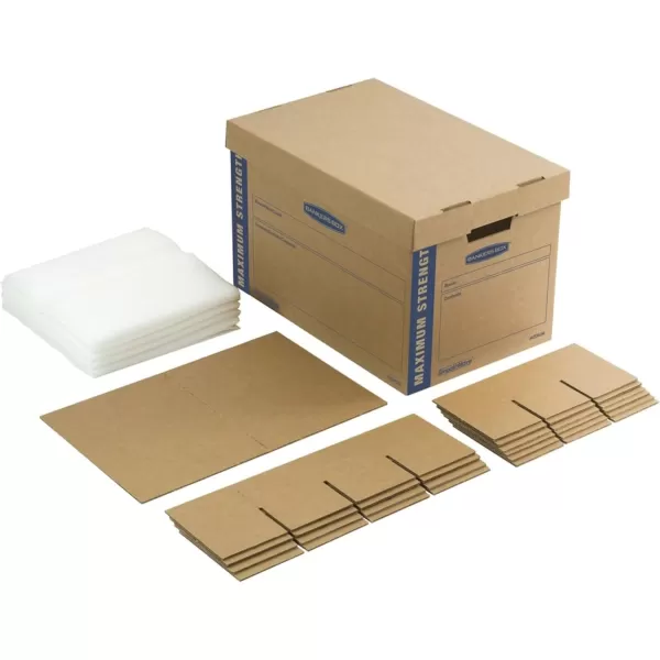 imageBankers Box Kitchen Kit Moving Box 1 Pack Dividers and Cushions Reinforced Handles TapeFree Assembly Box with Lid 15in x 12in x 10inKit