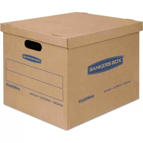 imageBankers Box Small Classic Moving Box 20 Pack Reinforced Handles TapeFree Assembly Box with Lid 15in x 12in x 10in 771421020 Pack