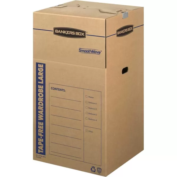 imageBankers Box Tall Wardrobe Box 3 Pack TapeFree Design 24in x 24in x 40in 7710501TapeFree Large