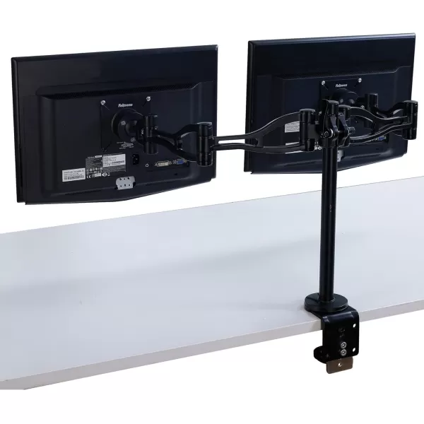 imageFellowes 8041701 Professional Series Depth Adjustable Computer Monitor Stand for 2 Monitors with Dual Monitor Arms 24 Lb Capacity