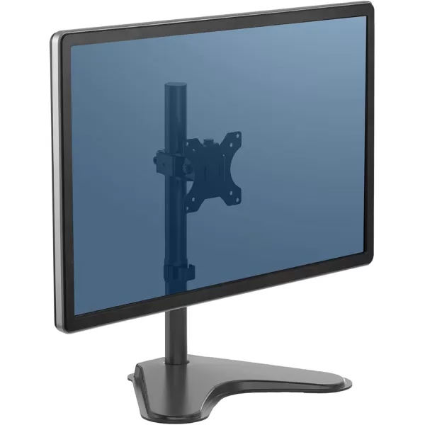 imageFellowes 8043701 Professional Series Free Standing Computer Monitor Stand for 2 Monitors with Horizontal Monitor Arms 27 Inch Monitor CapacityFrench