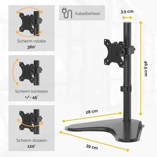 imageFellowes 8043701 Professional Series Free Standing Computer Monitor Stand for 2 Monitors with Horizontal Monitor Arms 27 Inch Monitor CapacityFrench