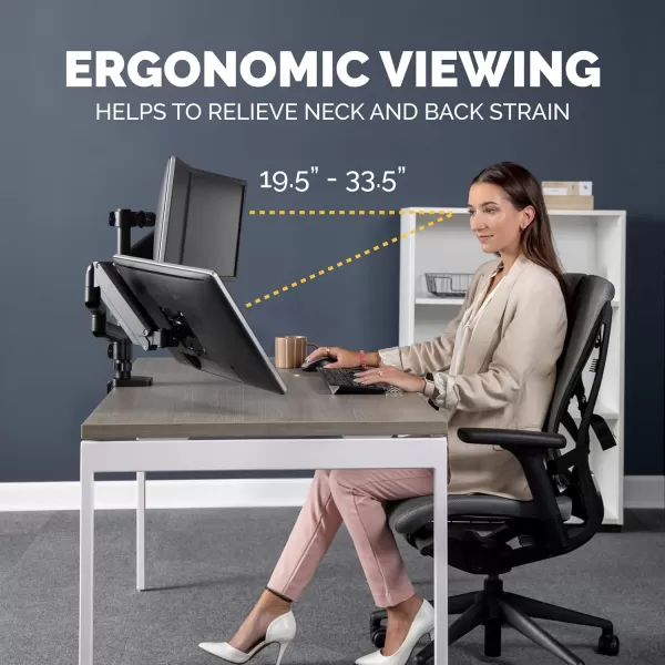 imageFellowes Platinum Series Triple Monitor Arm for 27Inch Monitors Full Motion 360 Rotation VESA Mount with Grommet or Clamp USB Ports Ergonomic Black 8042601