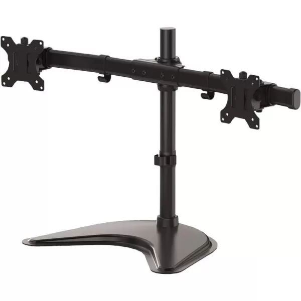 imageFellowes 8043701 Professional Series Free Standing Computer Monitor Stand for 2 Monitors with Horizontal Monitor Arms 27 Inch Monitor CapacityDouble Arm