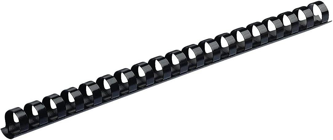 imageFellowes Plastic Binding Combs  Round Back 516 Inches 40 sheets Black 100 Pack 5250758 120 Sheet Capacity