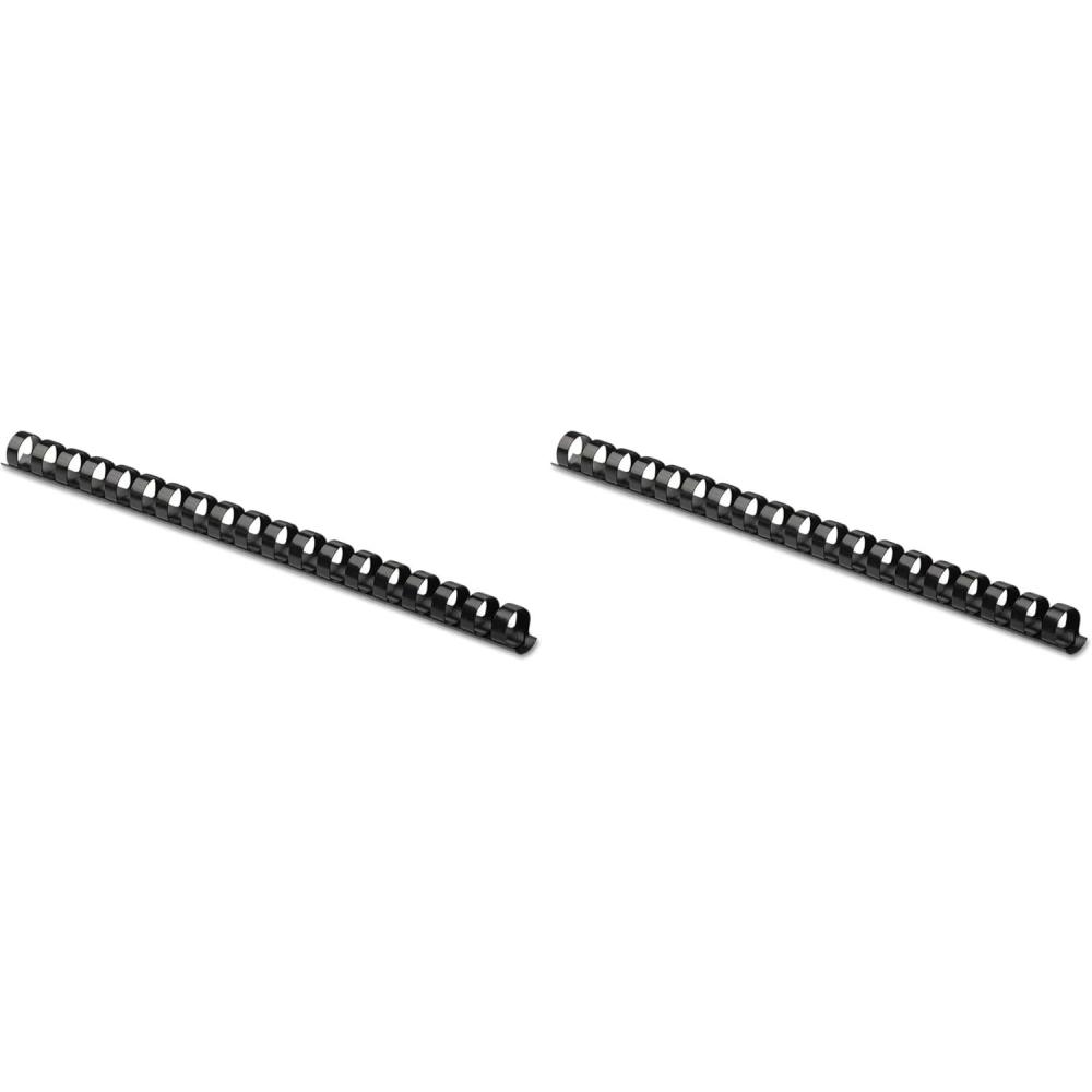 imageFellowes Plastic Binding Combs  Round Back 516 Inches 40 sheets Black 100 Pack 52507100 Count Pack of 2