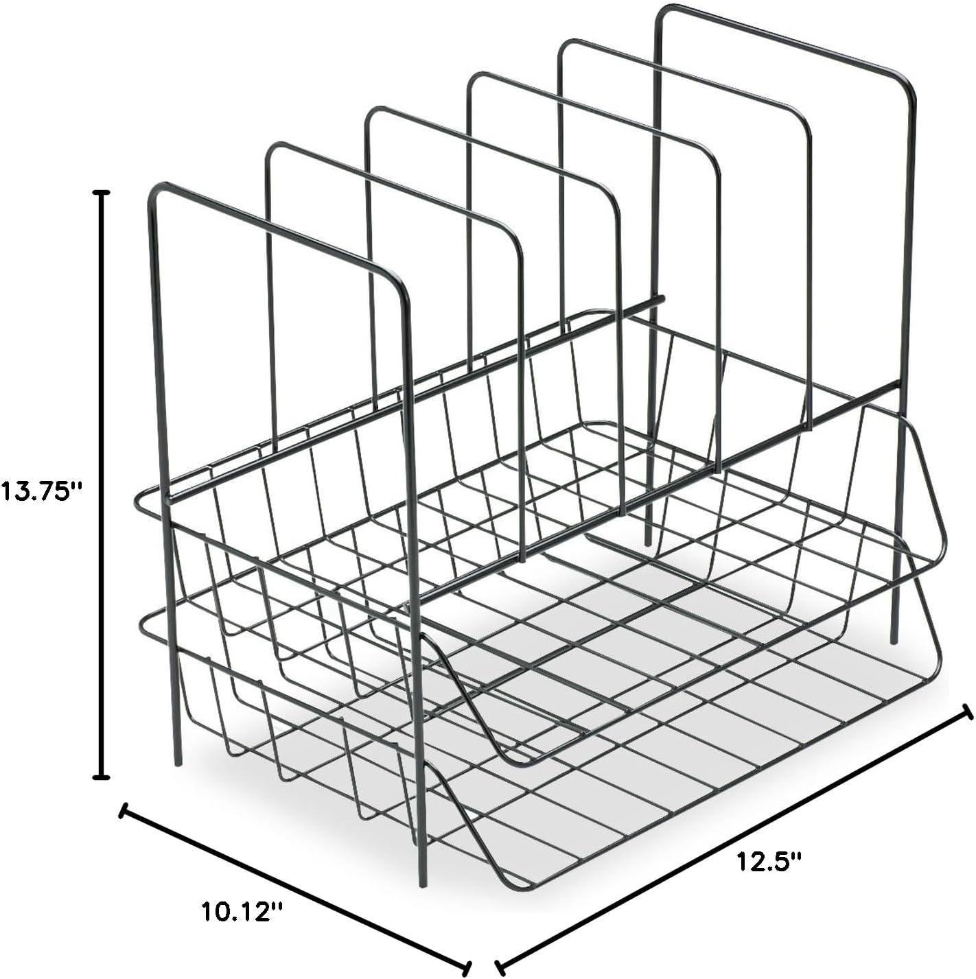 imageFellowes Side Load Double Tray with 5 Section Sorter Wire Letter Size Black 72371