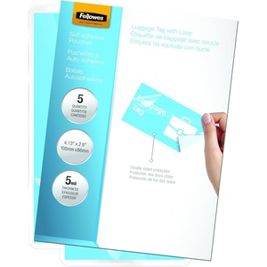 image:imageFellowes Hot Laminating Pouches 7 Mil Luggage Tag 100 per Pack 520635 Pack
