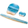 image:imageFellowes Photo Gel Mouse Pad Wrist Rest with MICROBAN  Sandy Beach 9179301Blue