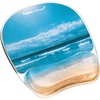 image:imageFellowes Photo Gel Mouse Pad Wrist Rest with MICROBAN  Sandy Beach 9179301Blue