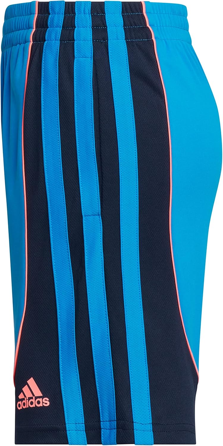 adidas Boys Aeroready Elastic Waistband Basketball Creator ShortBlue Rush