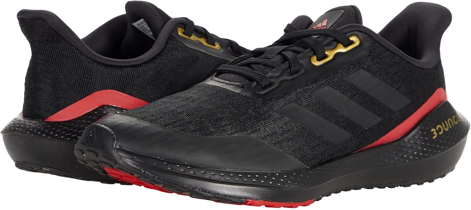 adidas UnisexChild EQ21 Running ShoeBlackBlackVivid Red
