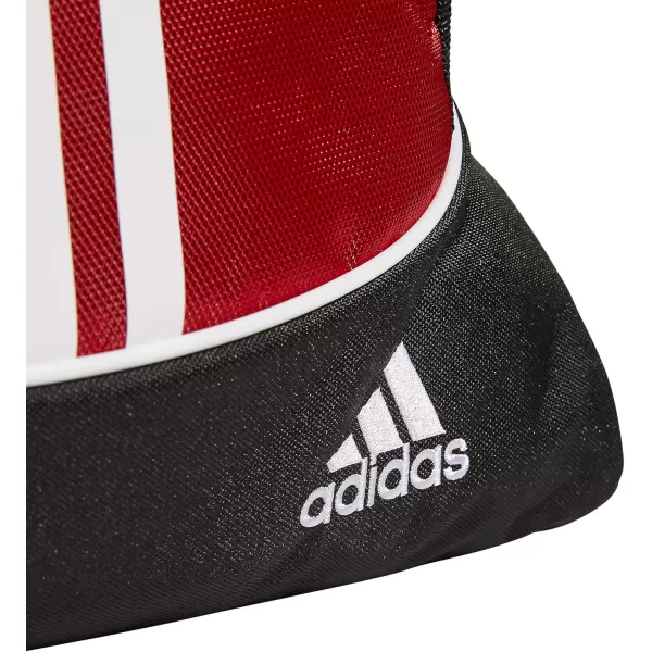 adidas Alliance Sackpack 12L Lightweight Athletic Small Drawstring Team Sports Workout Bag Semi Lucid BlueSilver MetallicBlue Spark One SizeTeam Power Red