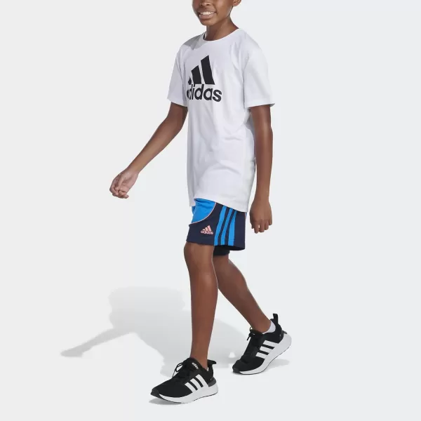 adidas Boys Aeroready Elastic Waistband Basketball Creator ShortBlue Rush