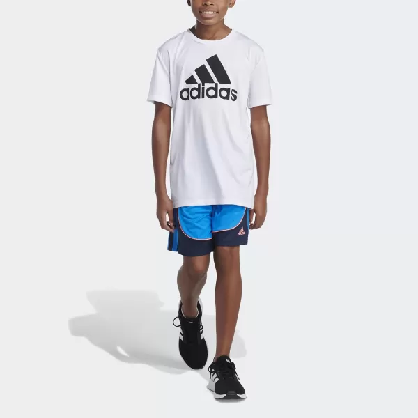 adidas Boys Aeroready Elastic Waistband Basketball Creator ShortBlue Rush
