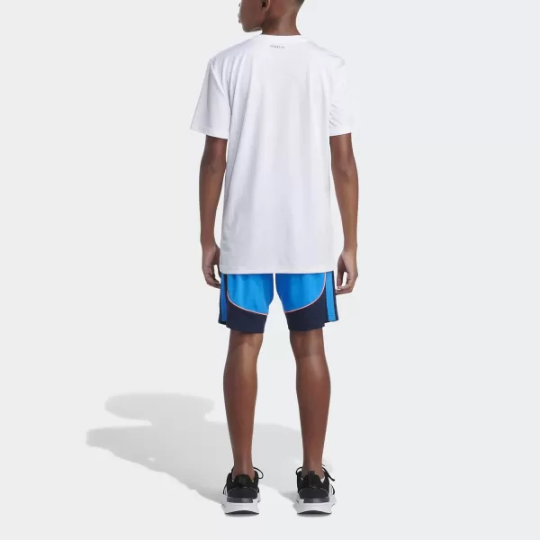 adidas Boys Aeroready Elastic Waistband Basketball Creator ShortBlue Rush