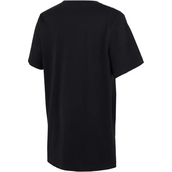 adidas Boys Big Short Sleeve Cotton Script Logo TShirtLinear Logo Black