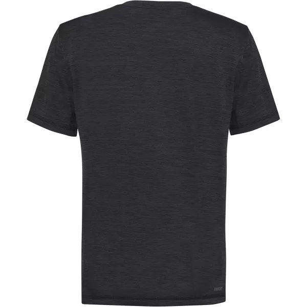adidas Boys Short Sleeve Aeroready Feel Free Bos TeeBlack Heather With Blue