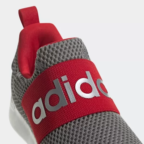 adidas Kids Lite Racer Adapt 40 Running ShoeGreySilver MetallicScarlet