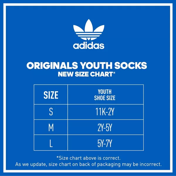 adidas Originals Boys Youth Originals Trefoil 6Pack CrewClearpinkPulseyellowArcticnightblue