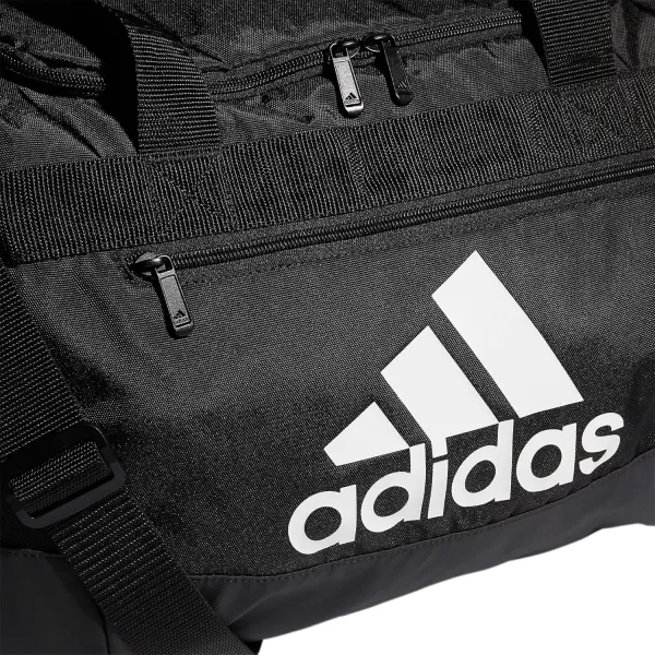 adidas Unisex Defender 4 Small Duffel Bag Team Navy Blue One SizeBlackWhite