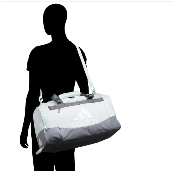 adidas Unisex Defender 4 Small Duffel Bag Team Navy Blue One SizeTwo Tone WhiteClear OnixLinen Green