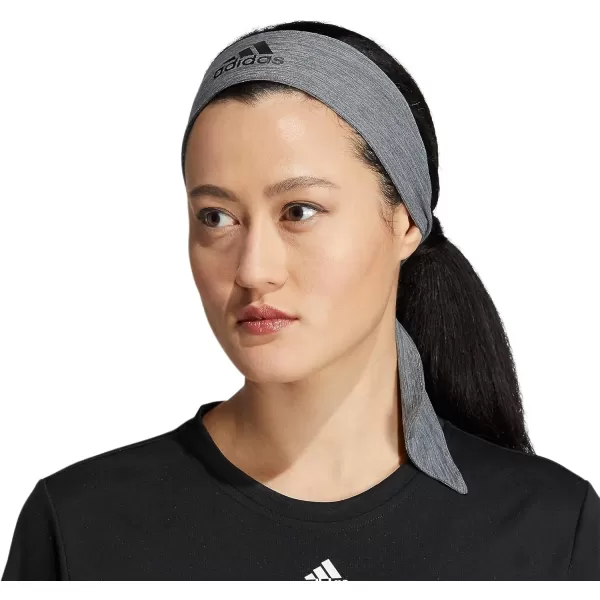 adidas UnisexAdult Alphaskin Tie HeadbandHeather GreyBlack