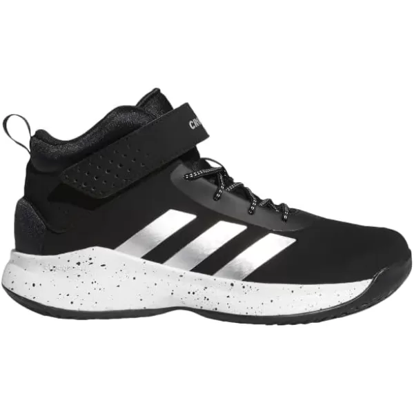 adidas UnisexChild Cross Em Up 5 Basketball ShoeBlackSilver MetallicWhite