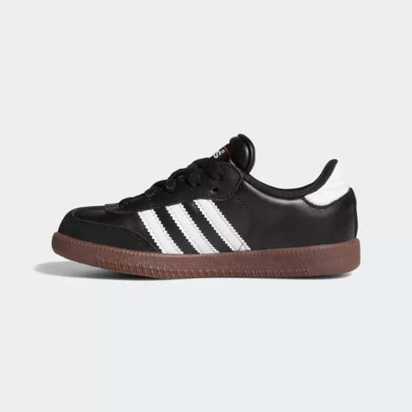 adidas UnisexKids Samba Classic Leather Soccer ShoeBlackWhite