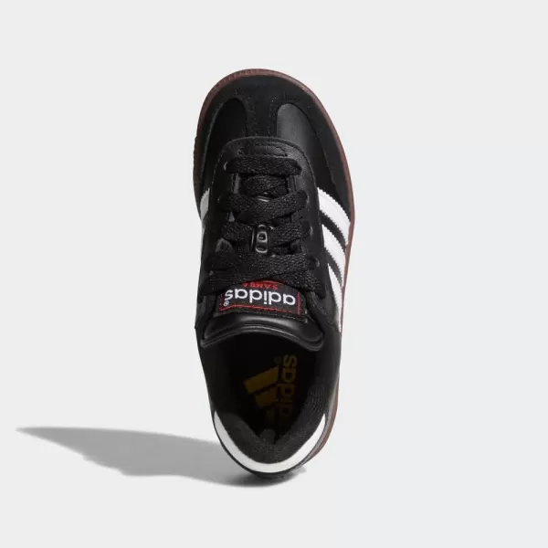 adidas UnisexKids Samba Classic Leather Soccer ShoeBlackWhite