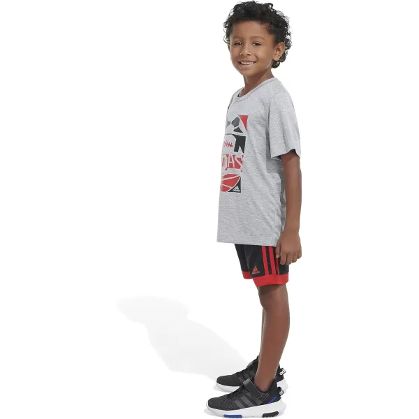 adidas boys 2 Piece Game Time Short SetMedium Grey Heather