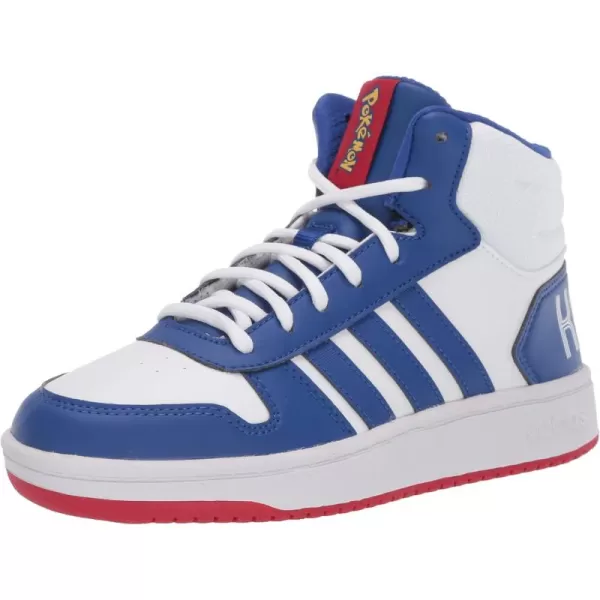 adidas Boys Hoops 20 Mid Ankle Basketball ShoeWhiteRoyal BlueBlack