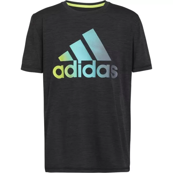 adidas Boys Short Sleeve Aeroready Feel Free Bos TeeBlack Heather