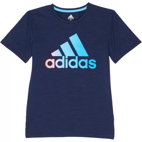 adidas Boys Short Sleeve Aeroready Feel Free Bos TeeCollegiate Navy Heather