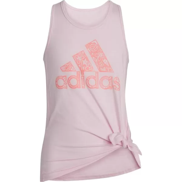 adidas Girls Sleeveless Tie Front Tank 22Clear Pink
