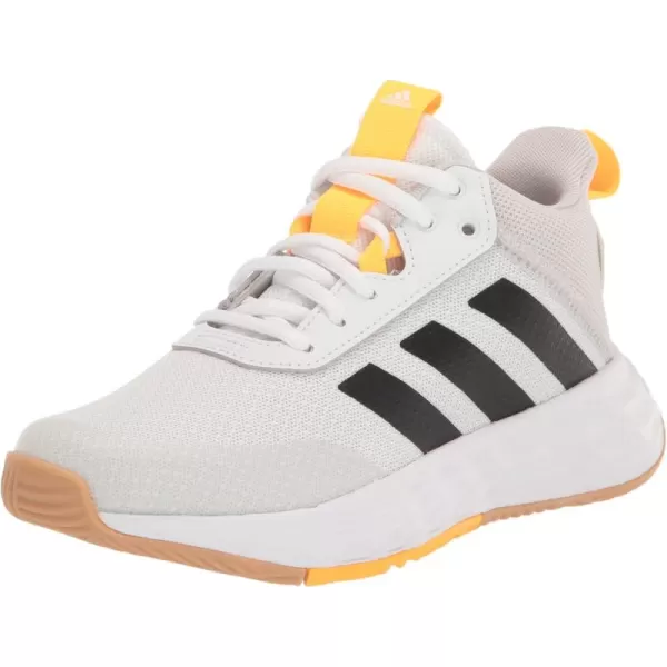 adidas Kids Own the Game 20 Basketball ShoeWhiteBlackSolar Gold