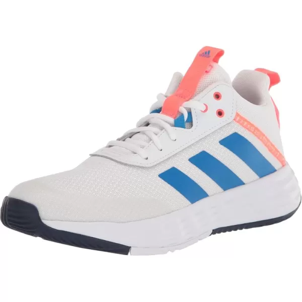 adidas Kids Own the Game 20 Basketball ShoeWhiteBlue RushDark Blue
