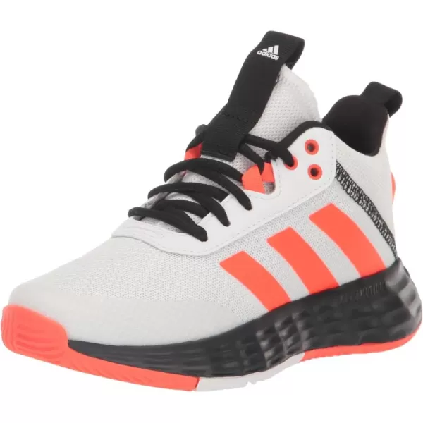 adidas Kids Own the Game 20 Basketball ShoeWhiteSolar RedCore Black