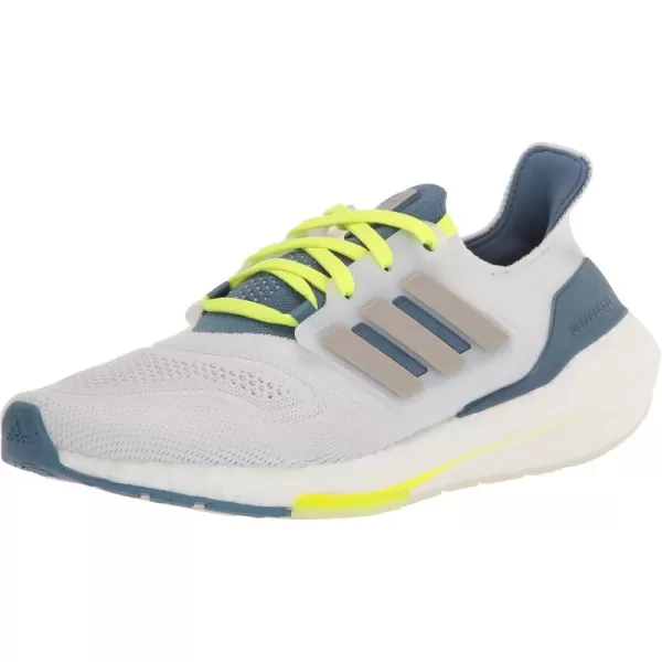 adidas Mens Ultraboost 22 Heatrdy Running ShoesWhiteMetal GreyLinen Green