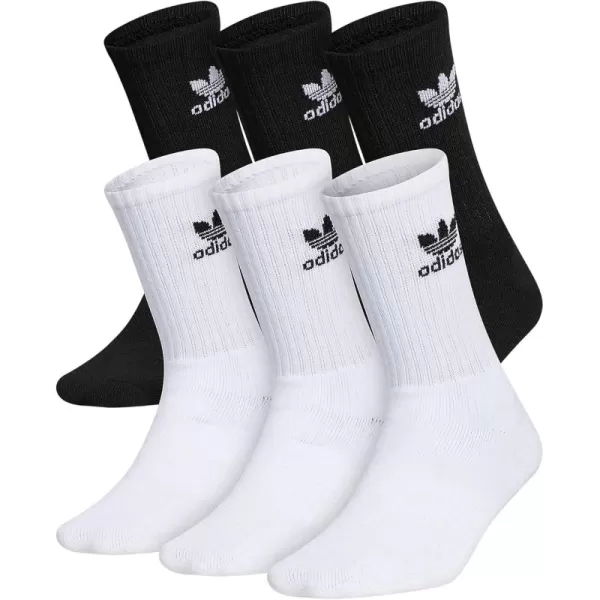 adidas Originals Boys Youth Originals Trefoil 6Pack CrewWhiteBlack