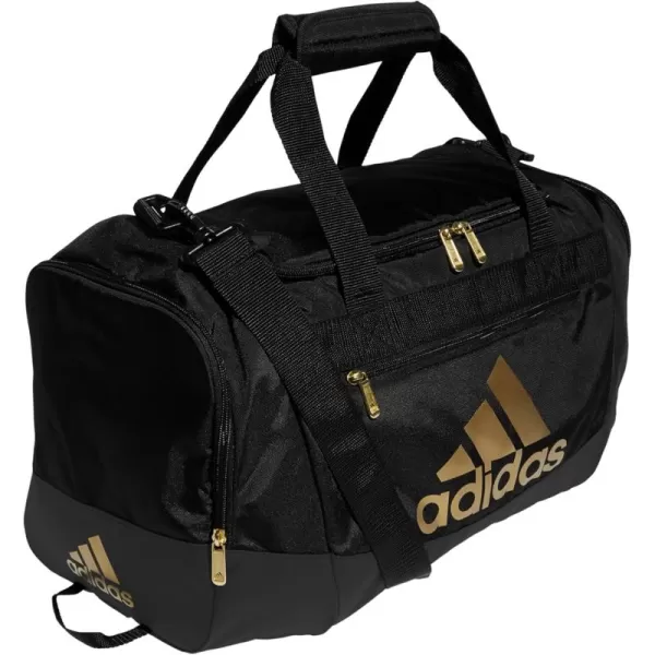 adidas Unisex Defender 4 Small Duffel Bag Team Navy Blue One SizeBlackGold Metallic