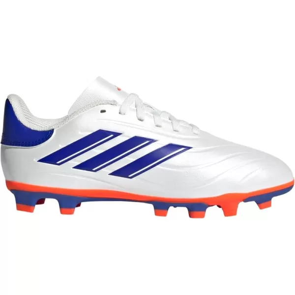 adidas UnisexChild Copa Pure Ii Club Flexible Ground SneakerWhiteLucid BlueSolar Red