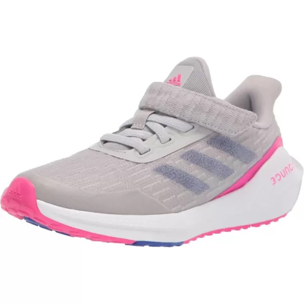 adidas UnisexChild EQ21 Running ShoeGreySonic InkShock Pink Elastic